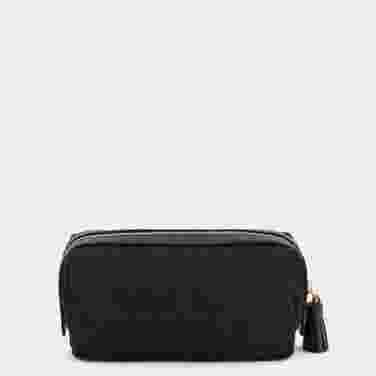 Anya Hindmarch Logo Girlie Stuff Pouch, Black
