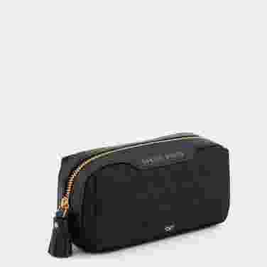 Anya Hindmarch Logo Girlie Stuff Pouch, Black