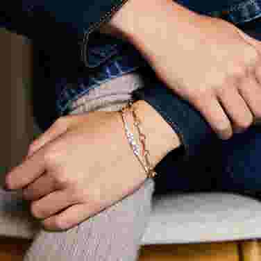 Laura Vann Two-Tone Twisted Link Bracelet