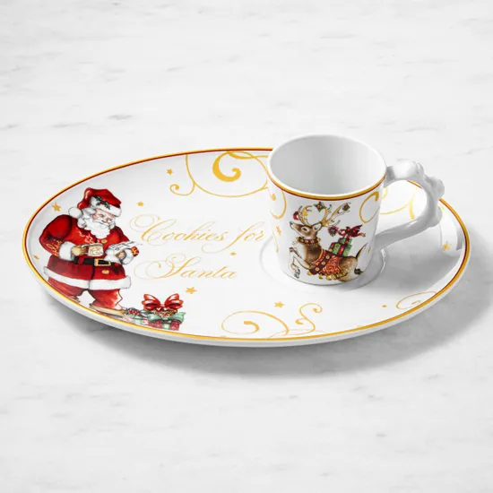 Williams Sonoma ‘Twas Cookies for Santa Plate with Mug product image