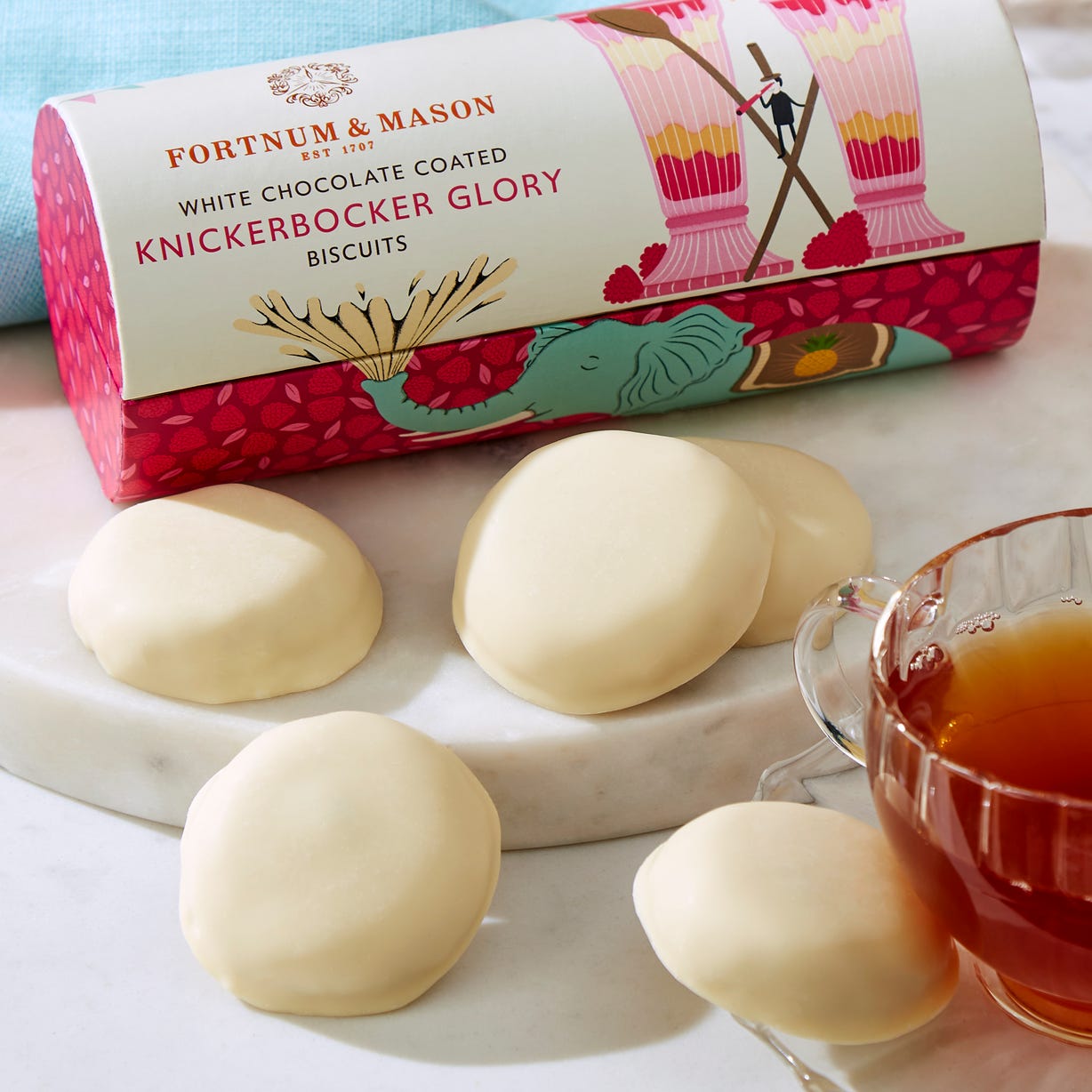 Knickerbocker Glory White Chocolate Coated Biscuits, 165g