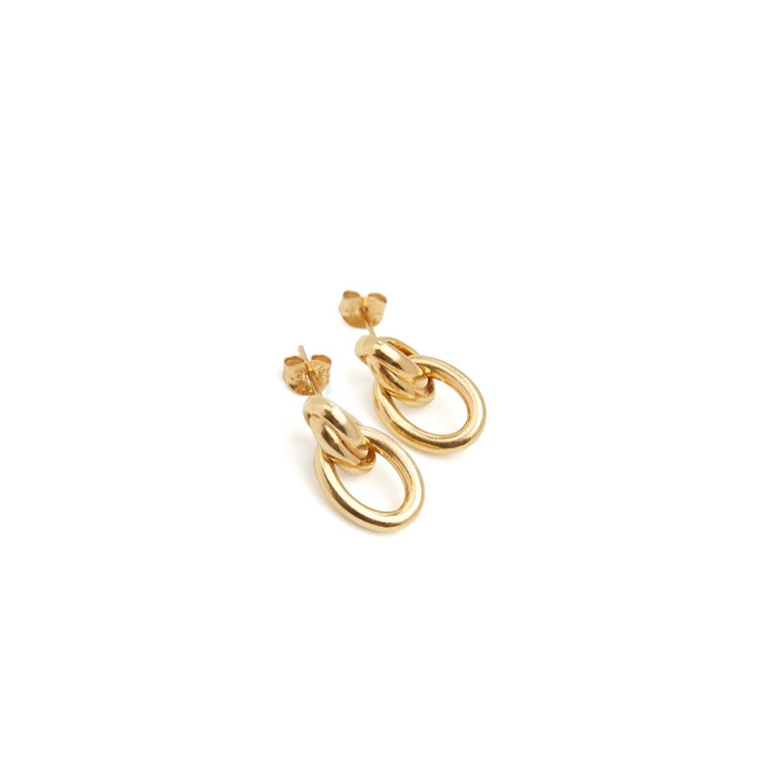 Tilly Sveaas Small Gold Double Link Stud Earrings product image