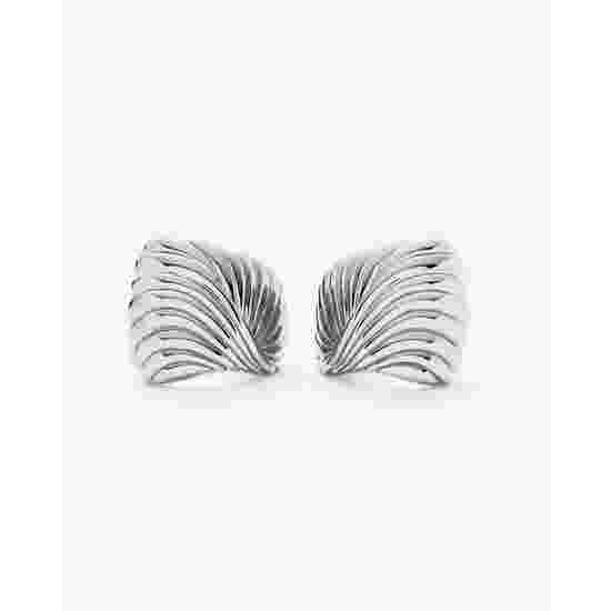 Missoma Wavy Ridge Ripple Oversized Stud Earrings Silver product image