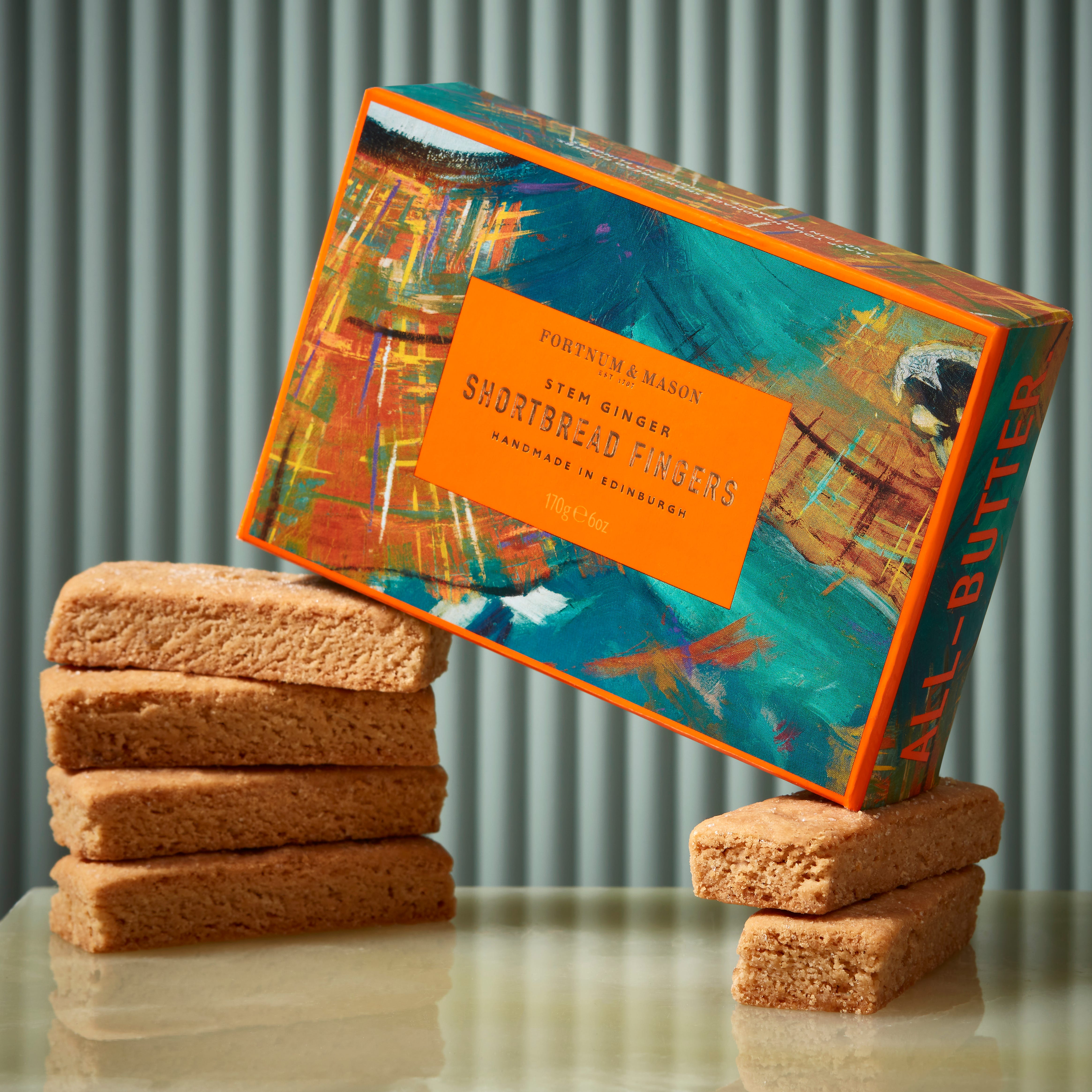 Stem Ginger Shortbread Fingers, 170g