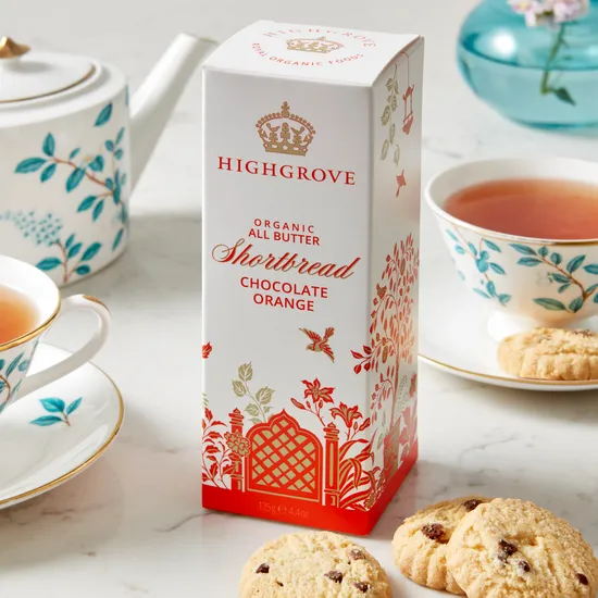 Highgrove Organic Chocolate & Orange Shortbread, 125g product image