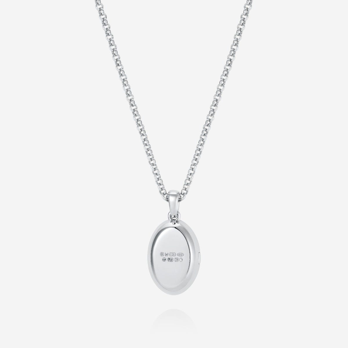 886 by The Royal Mint Oval Locket Necklace, Silver product image