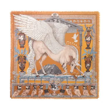 Sabina Savage Exclusive The Temple & Pegasus Silk Scarf