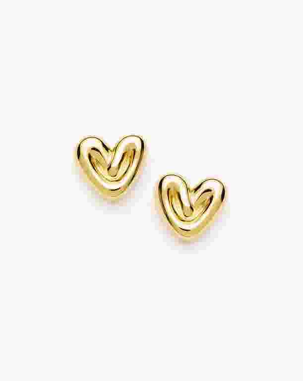 Missoma Puffy Heart Stud Earrings