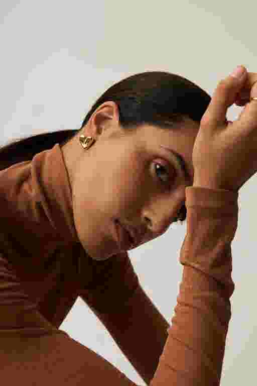 Missoma Puffy Heart Stud Earrings