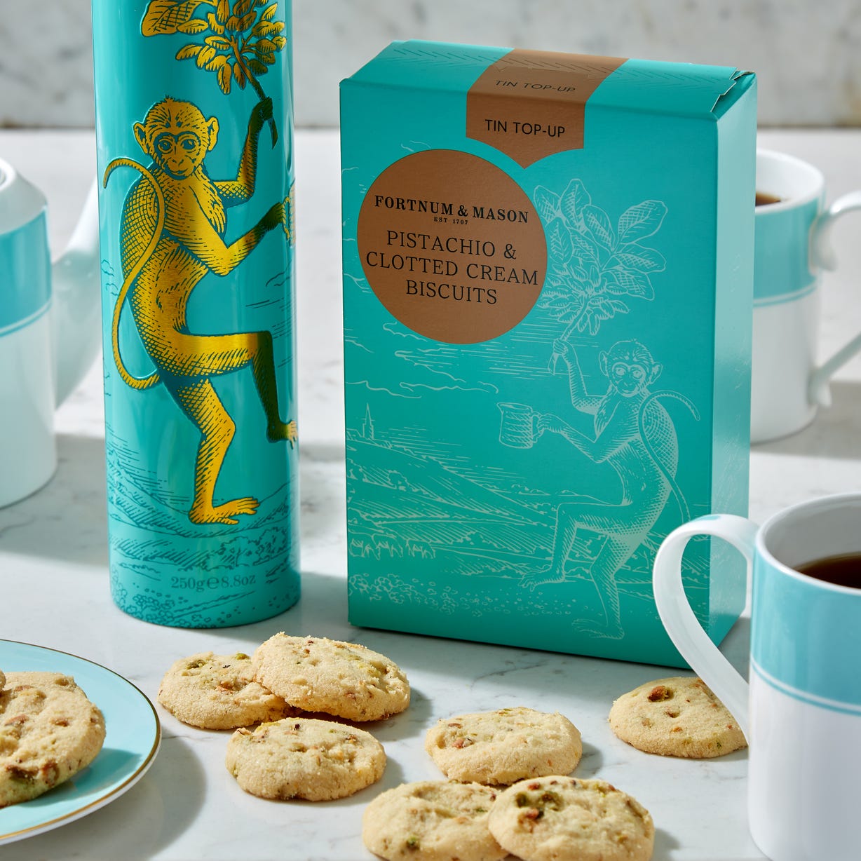 Pistachio & Clotted Cream Biscuit Tin Top-Up, 250g