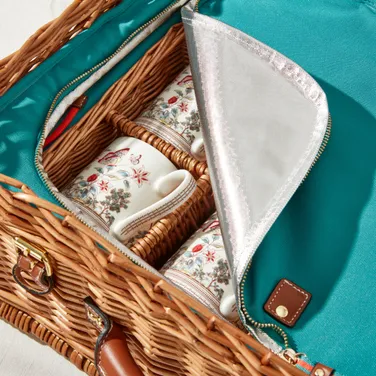 Fortnum's Wild Garden Wicker Hamper for Four