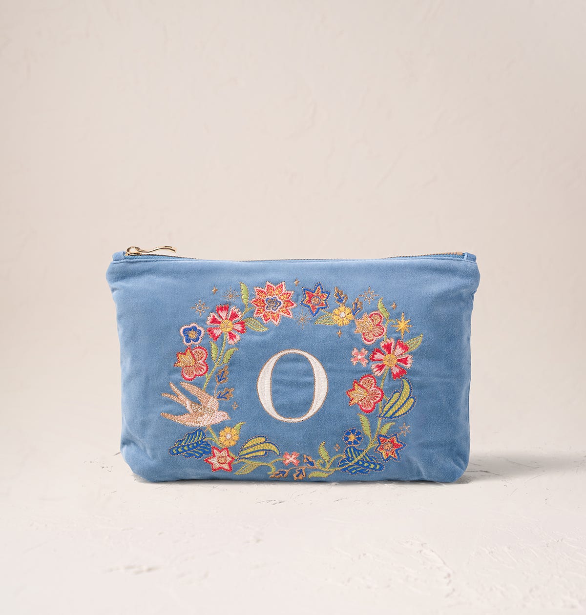 Elizabeth Scarlett Exclusive Alphabet Blue Everyday Pouch, O
