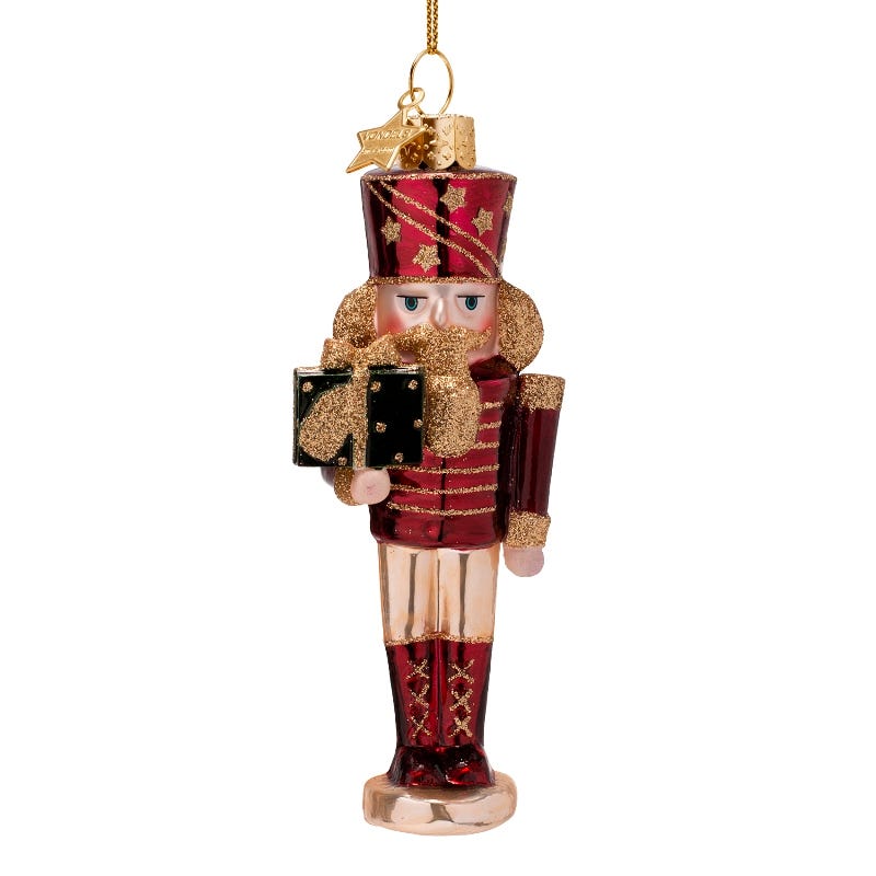 Burgundy Glass Nutcracker product image