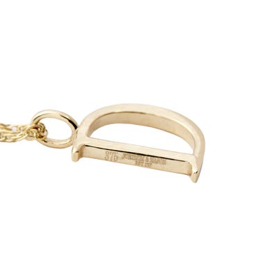 Fortnum's Gold Alphabet Necklace, D