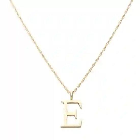 Fortnum's Gold Alphabet Necklace, E product image