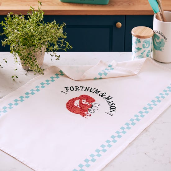 Fortnum’s Kitchen Embroidered Tea Towel product image