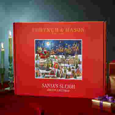 Santa in Sleigh Unfilled Advent Calendar