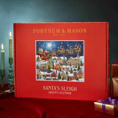 Santa in Sleigh Unfilled Advent Calendar