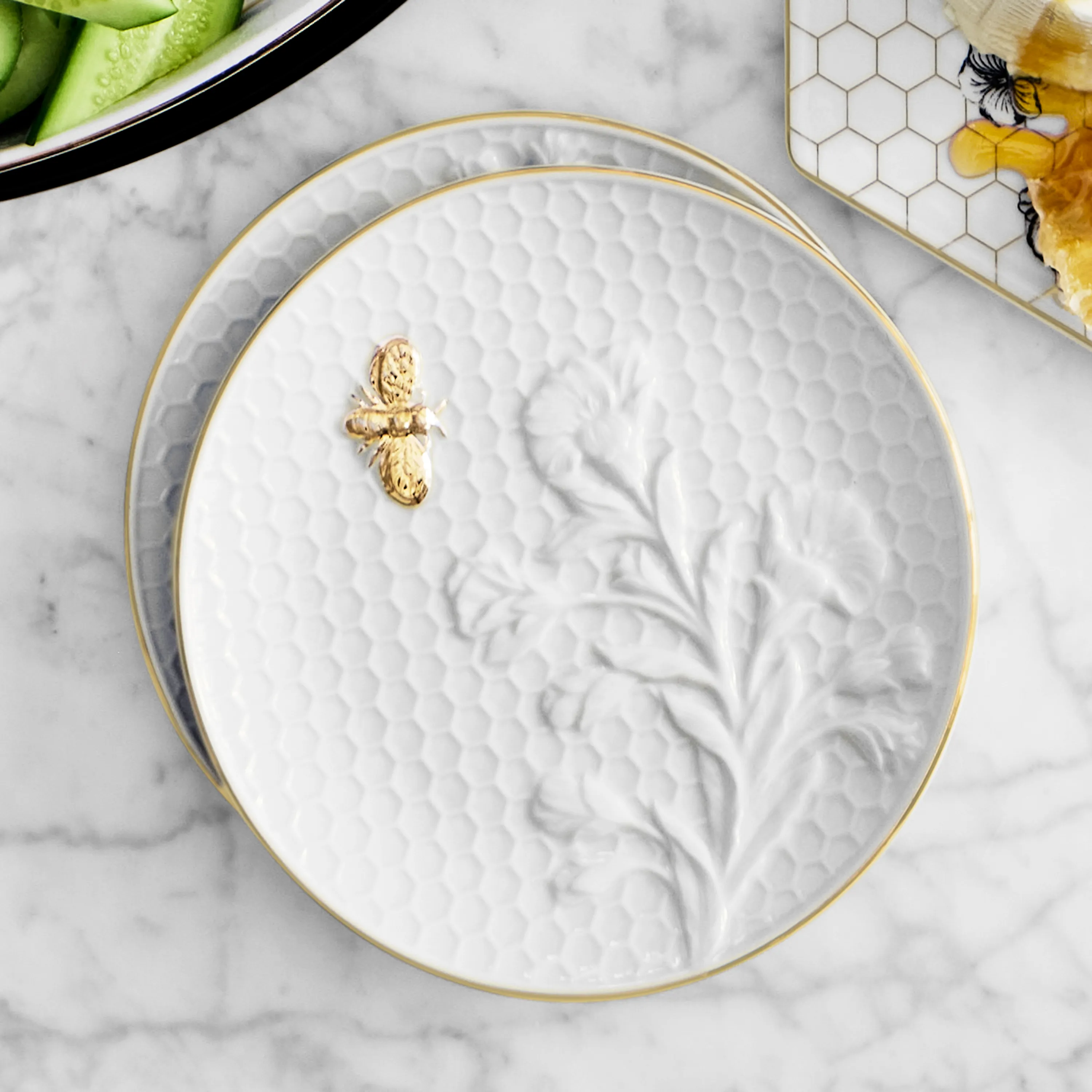 Williams Sonoma Honeycomb Embossed Appetizer Plates, Set of 4 product image