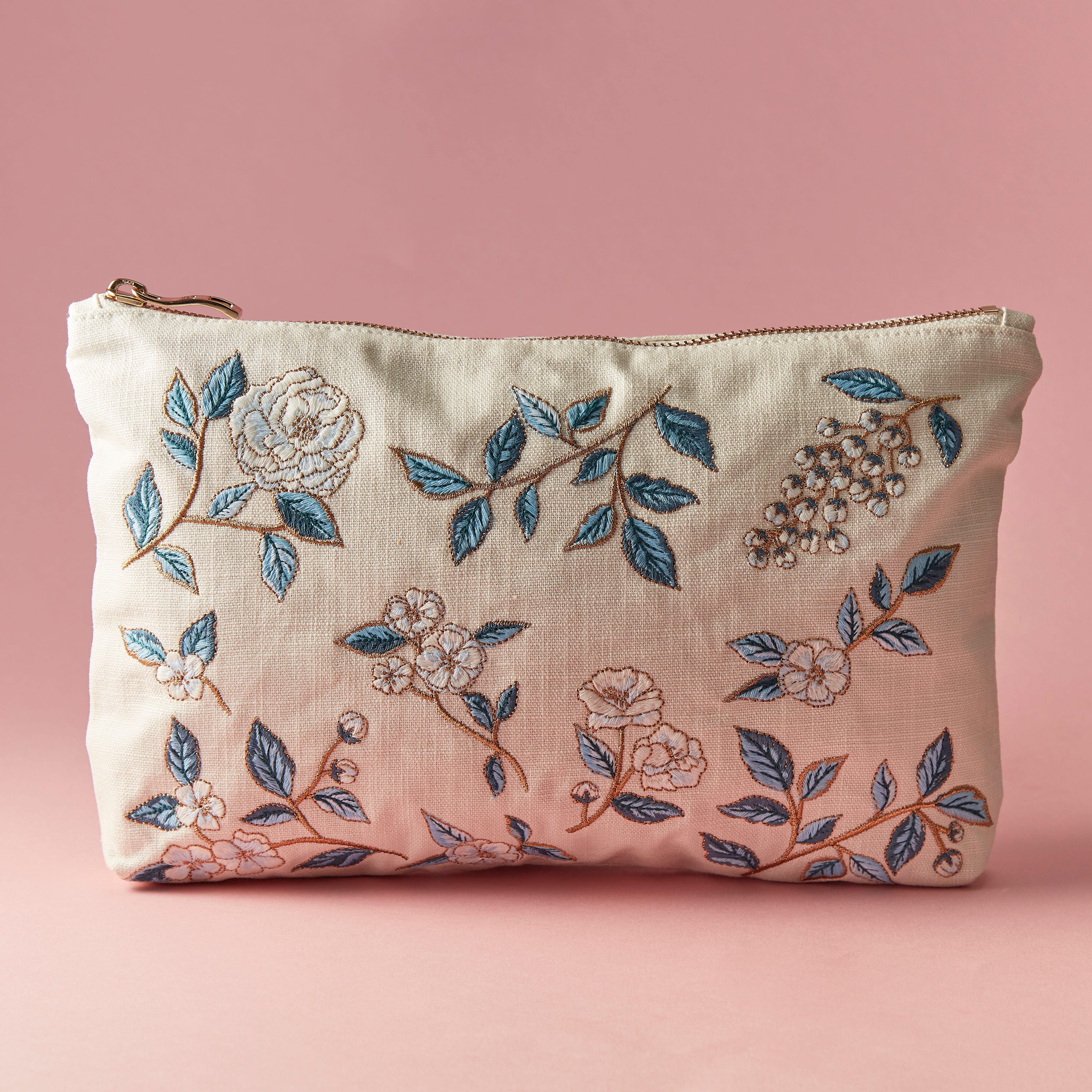 Elizabeth Scarlett Exclusive Camellia Flower Everyday Pouch, Cream product image