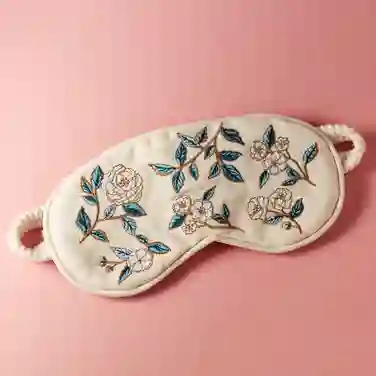 Elizabeth Scarlett Exclusive Camellia Flower Eye Mask, Cream