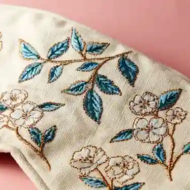 Elizabeth Scarlett Exclusive Camellia Flower Eye Mask, Cream