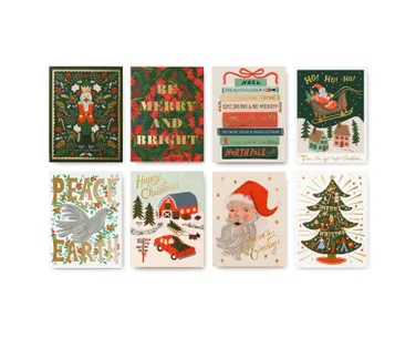 Rifle Paper Holiday Wishes Boxed Cards, Box of 16