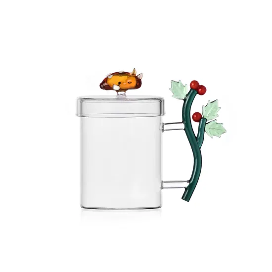 Ichendorf Milano Holly & Lying Fawn Mug with Lid product image