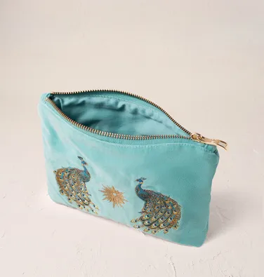 Elizabeth Scarlett Exclusive Peacock Mini Pouch