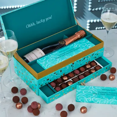 The Personalised Champagne & Truffles Gift Box