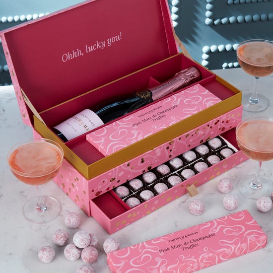 The Rosé Champagne & Truffles Gift Box product image