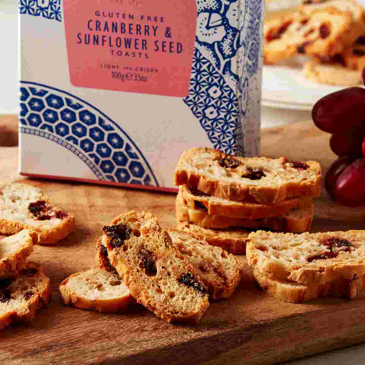 Gluten-Free Sunflower Seed & Cranberry Toasts, 100g