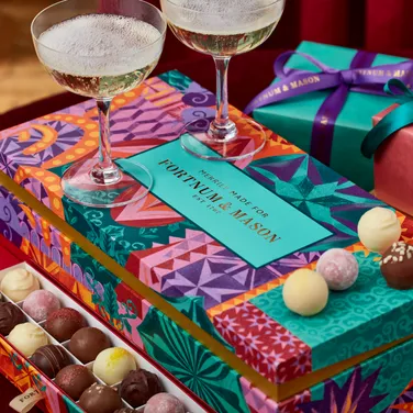The Christmas Champagne & Truffles Gift Box