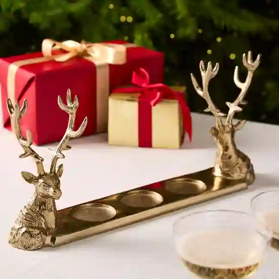 Culinary Concepts Champagne Stag Triple Votive Holder product image