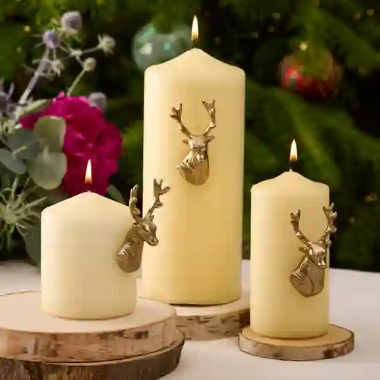 Culinary Concepts Champagne Stag Candle Pins, Set of 3 product image