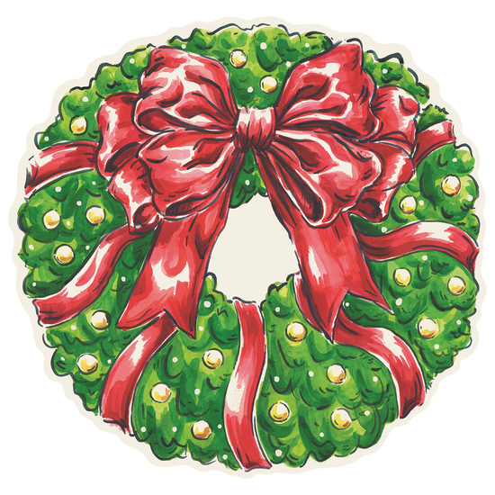 Hester & Cook Holiday Wreath Die-Cut Placemat, Set of 12 product image