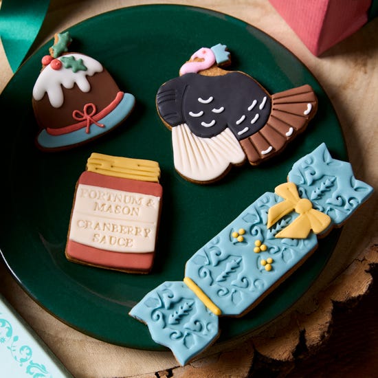 Fortnum's Christmas Dinner Iced Biscuits, 95g product image