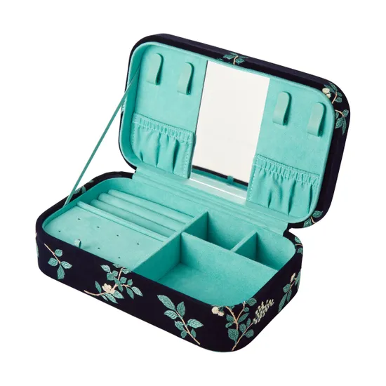 Fortnum's x WOLF Exclusive Camellia Velvet Jewellery Box, Medium product image