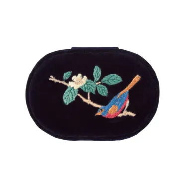 Fortnum's x WOLF Exclusive Camellia Velvet Mini Oval Jewellery Box