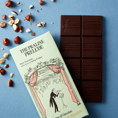 Dark Chocolate Hazelnut Praline Filled Bar, 80g
