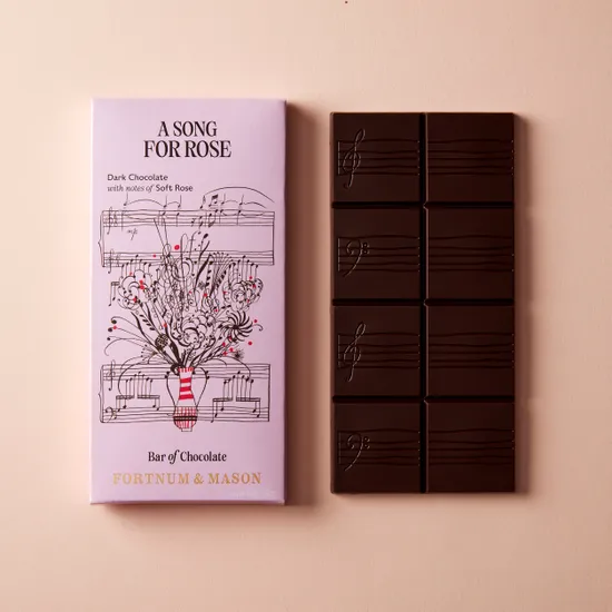 Dark Chocolate Rose Filled Bar, 80g product image