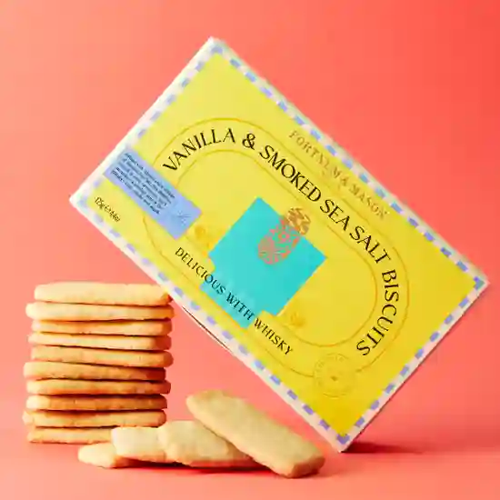 Vanilla & Smoked Sea Salt Biscuits, 125g product image