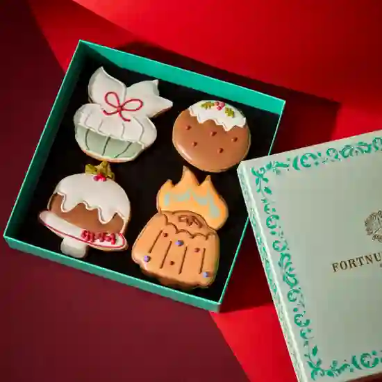 Christmas Puddings Iced Biscuits product image