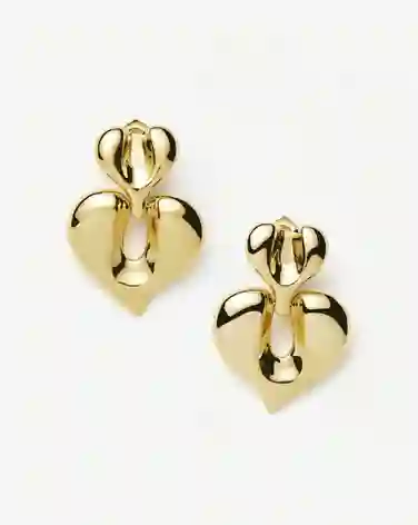 Missoma Molten Heart Statement Earrings, Gold