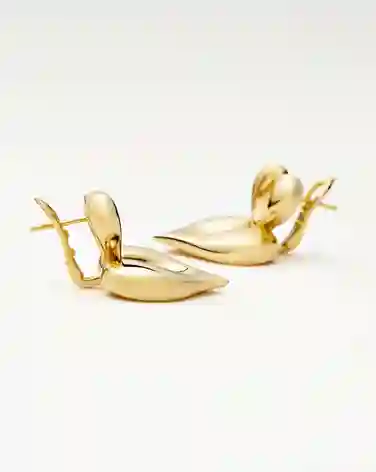 Missoma Molten Heart Statement Earrings, Gold