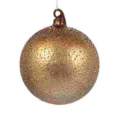Copper Glass Bauble, 12cm