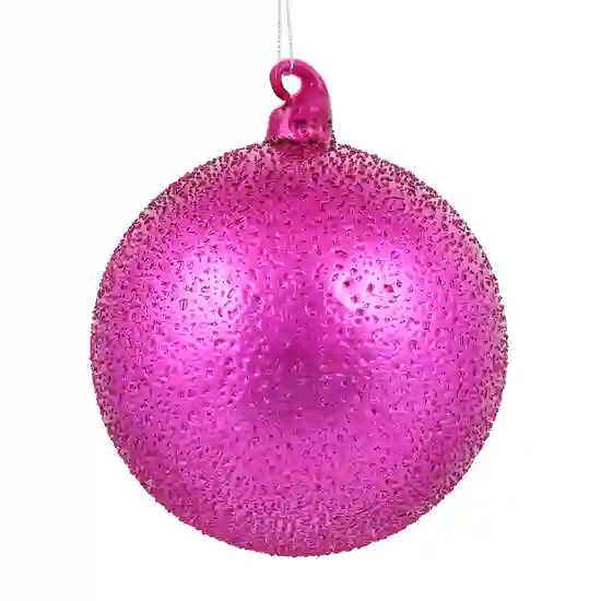 Dark Pink Glass Bauble, 12cm product image