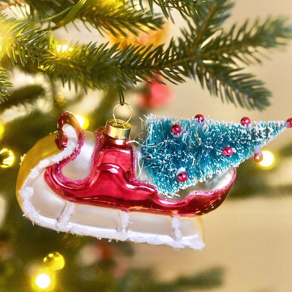 Eddie Ross Pink Sleigh Decoration product image