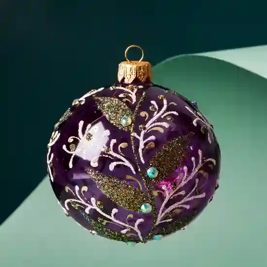 Purple Clear Floral Decoration, 8cm product image