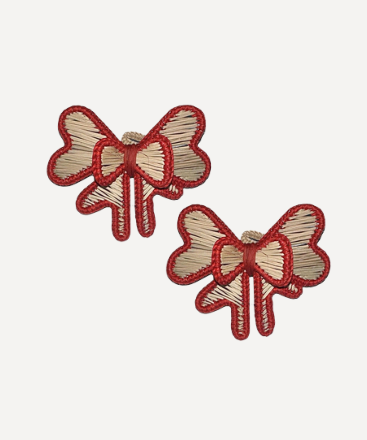 CasaLatina Red Bow Napkin Rings, Set of 2